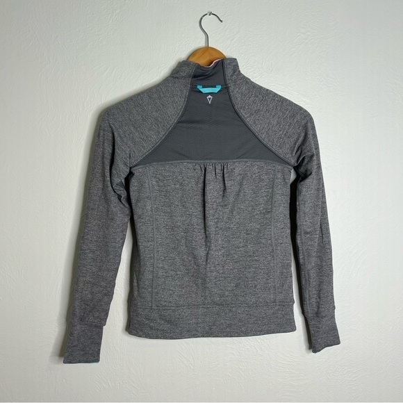 IVIVVA Girls Reversible Zip-Up Jacket Gray Teal Full Zip Pockets Activewear 10 - Picture 6 of 16